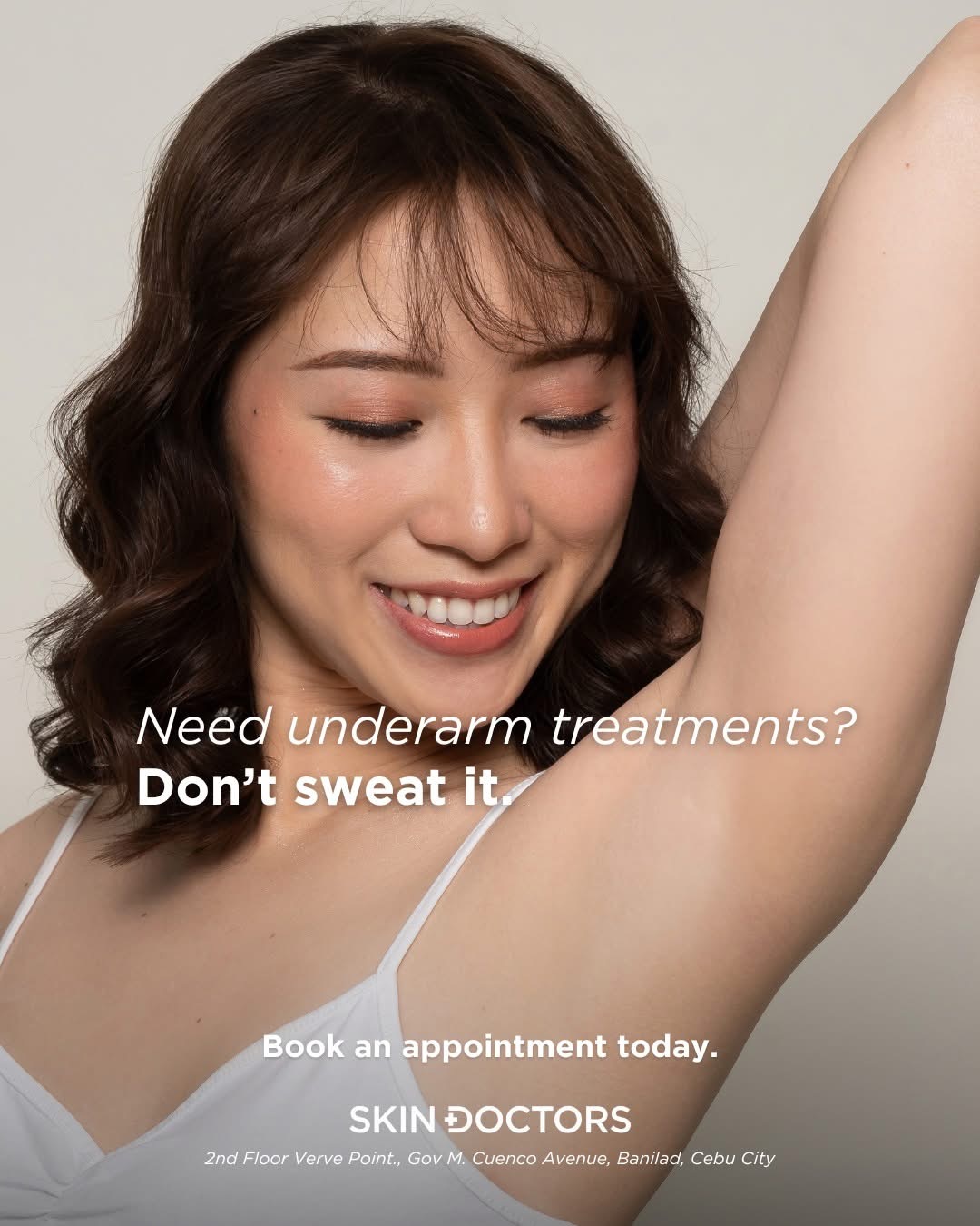 Skin Doctors underarm-care campaign portrait